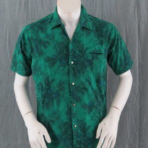 Vintage Button Shirt - Canadian Hawaiian Pattern by Mars - Men's Medium